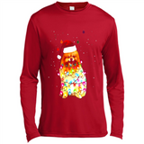Pomeranian Santa Lights Christmas Dog Xmas Sweatshirt - Canvas Long Sleeve T-Shirt