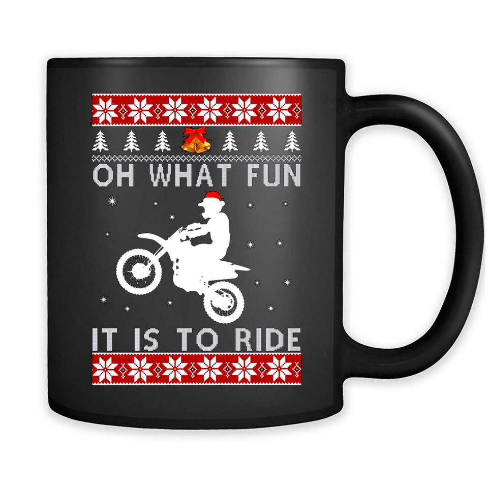 Motocross oh what fun it is to ride Christmas sweater PINGPONG
