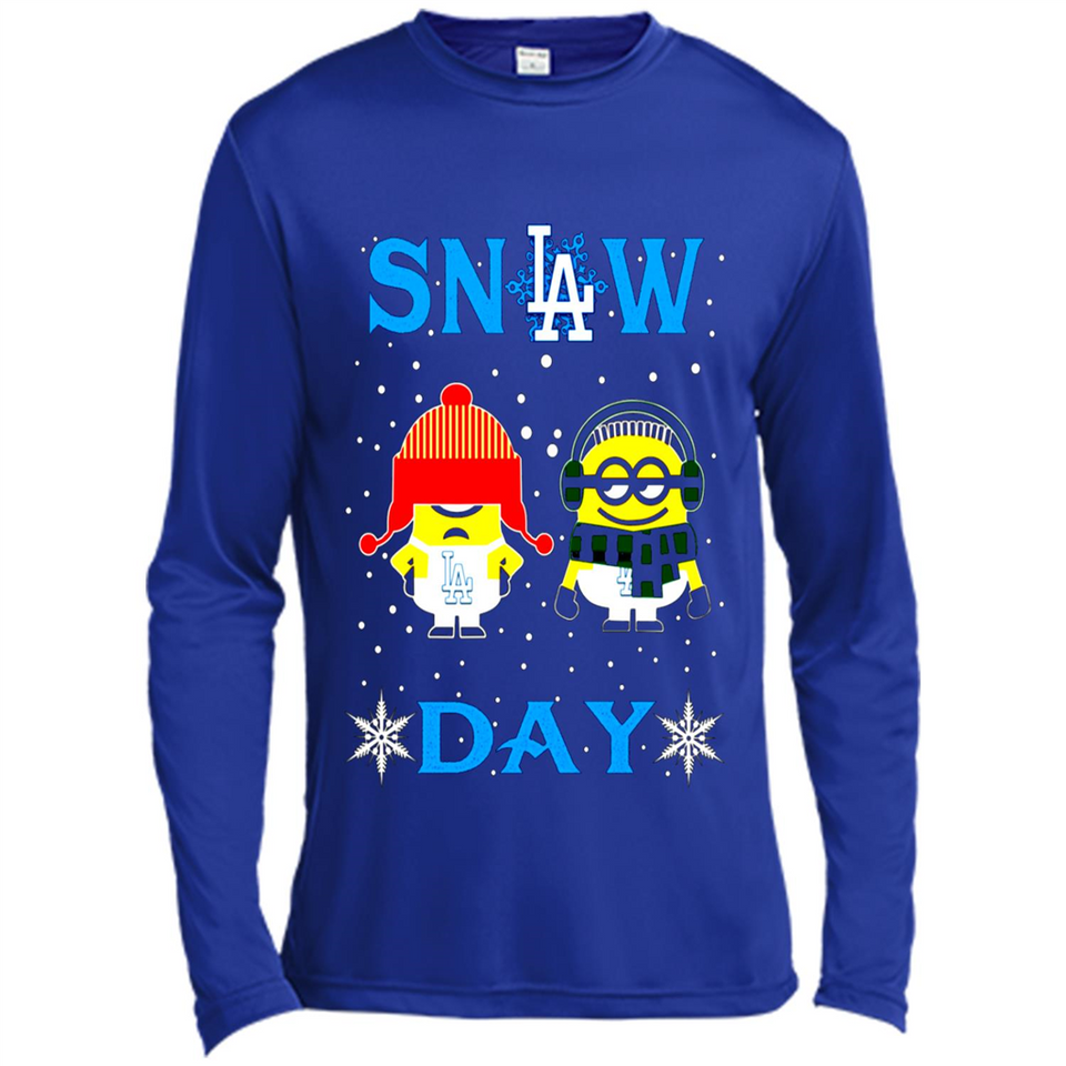 Snow Day Shirt For Los Angeles Dodgers Vs Minion Fans pingpong