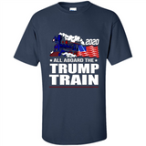 All Board The Trump Train 2020 Patriotic U.S Flag pingpong - Shirt