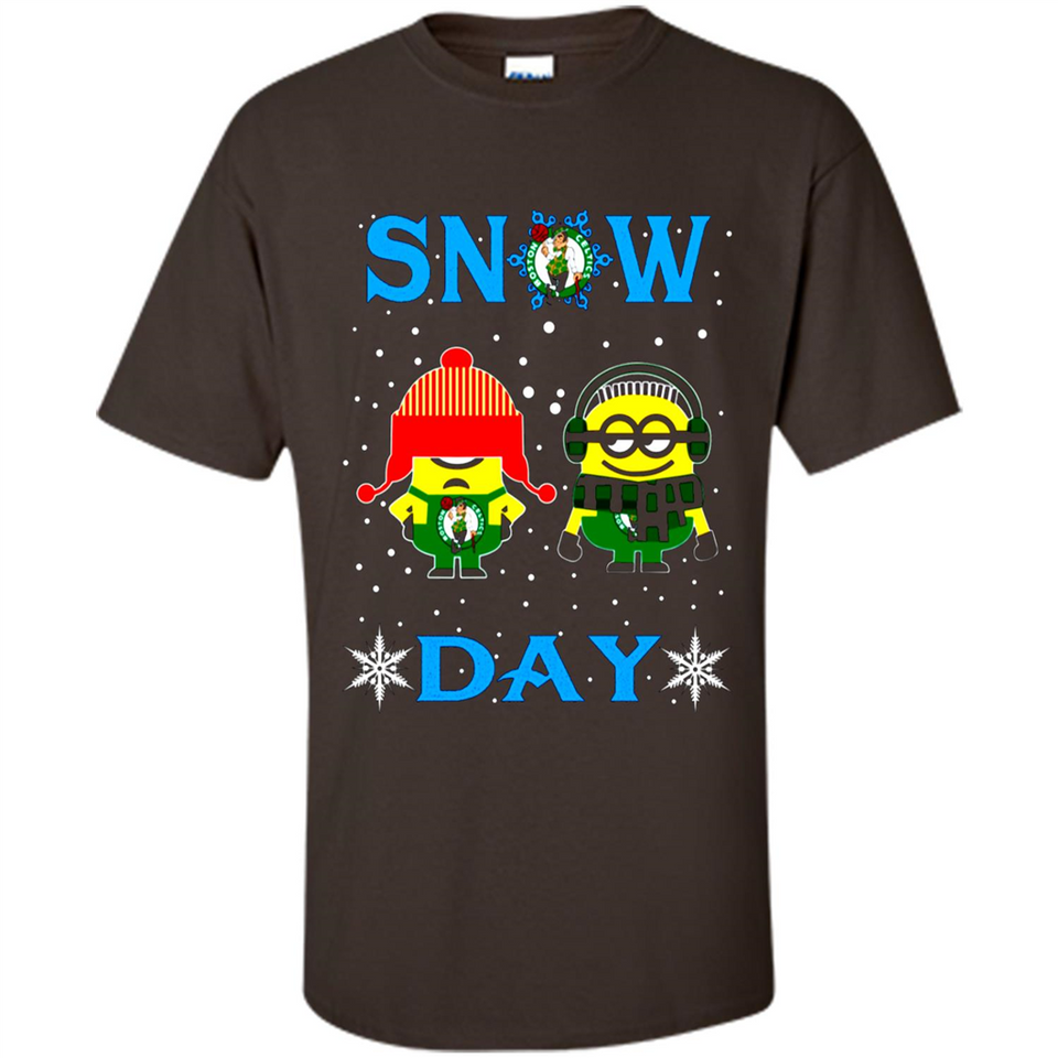 Snow Day Shirt For Boston Celtics Vs Minion Fans pingpong