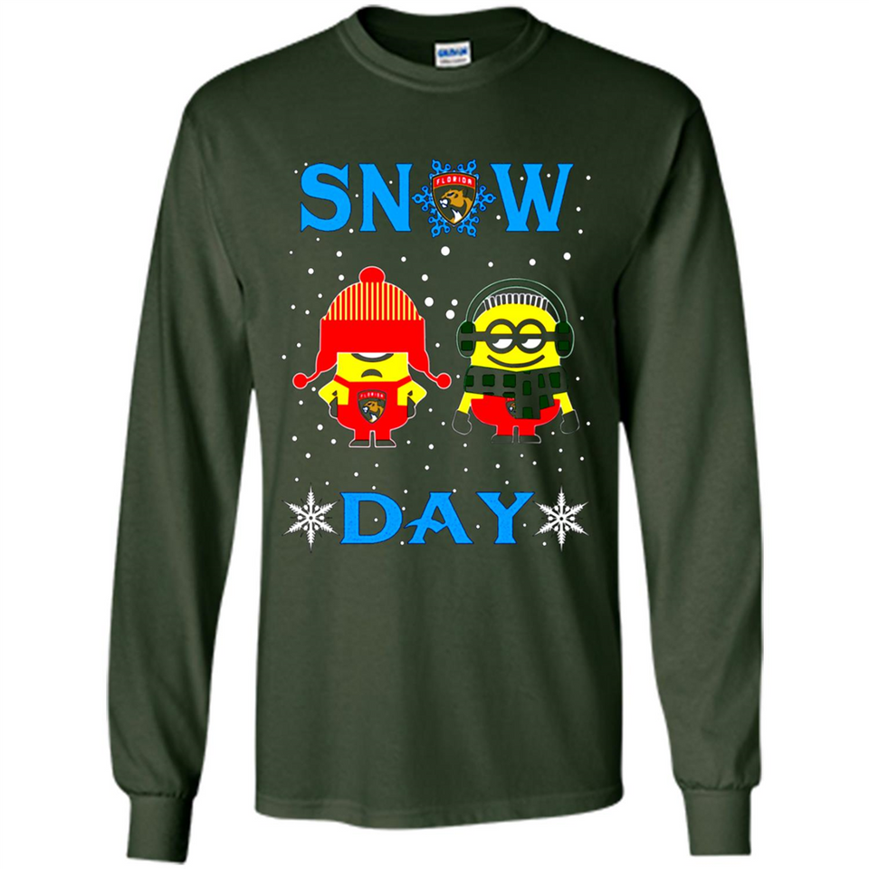 Snow Day Shirt For Florida Panthers Vs Minion Fans pingpong