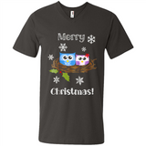 Cute Christmas Shirt Merry Christmas Snowflakes Owls Nest