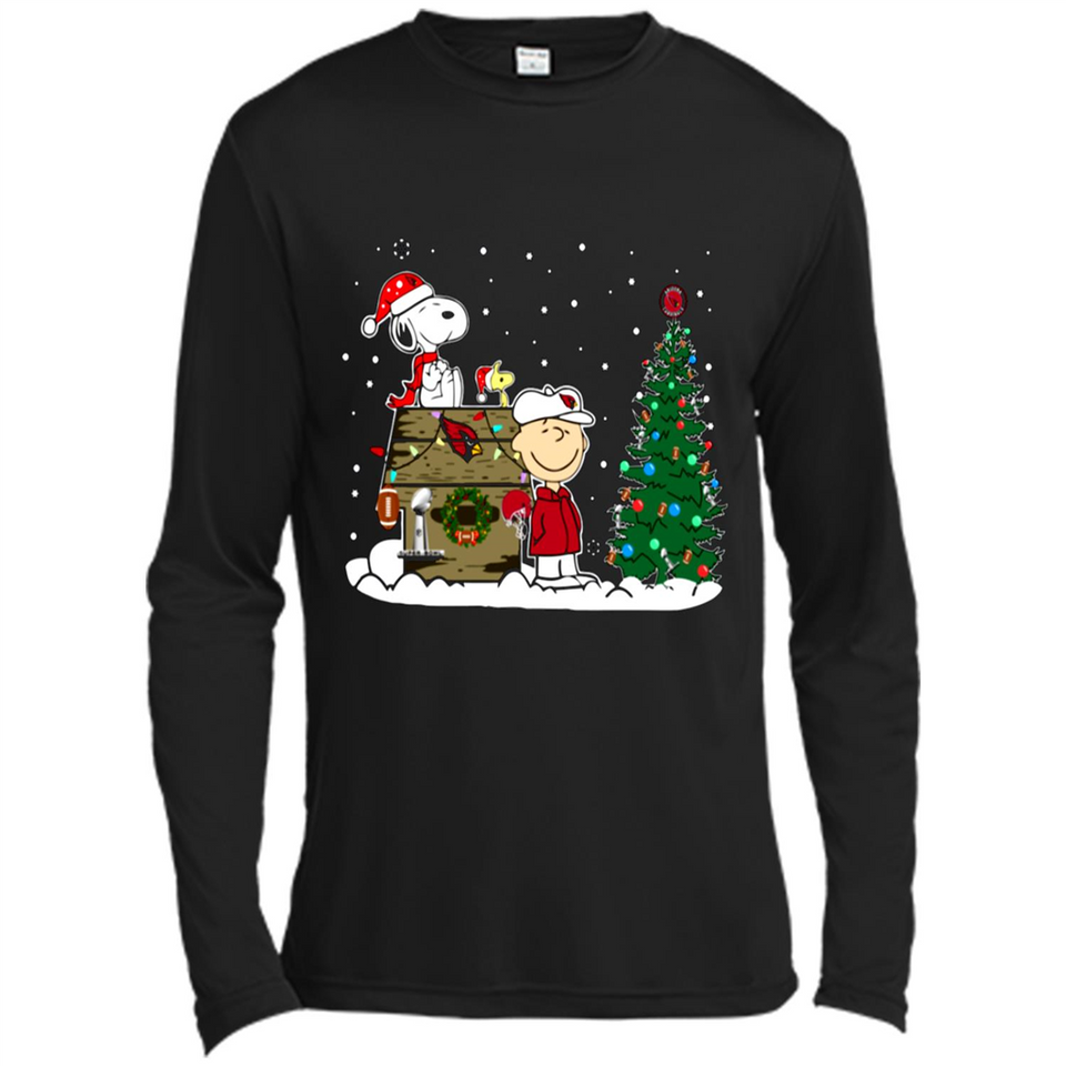 Arizona Cardinals Snoopy The Peanuts Movie Christmas Football Super Bowl pingpong - Canvas Long Sleeve T-Shirt