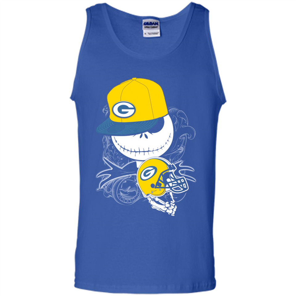 Jack Skellington The Nightmare Before Christmas-Packers Football - Tank Top