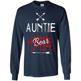 Aunt Shirt Buffalo Plaid Family Camp Bear Tee - Long Sleeve T-Shirt