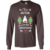 This Actor Loves Christmas Tree Shirt with Snowman
