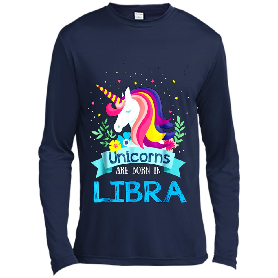 Unicorns are born in Libra Birthday Rainbow Gift Ladies Custom