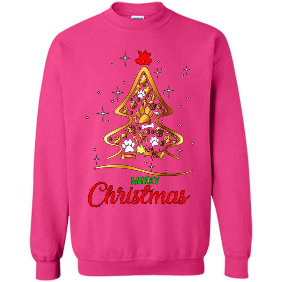 Merry Christmas Dogs Christmas Tree sweater PINGPONG