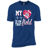 Ohio State Buckeyes Football My Heart is on that Field - Premium Short Sleeve T-Shirt