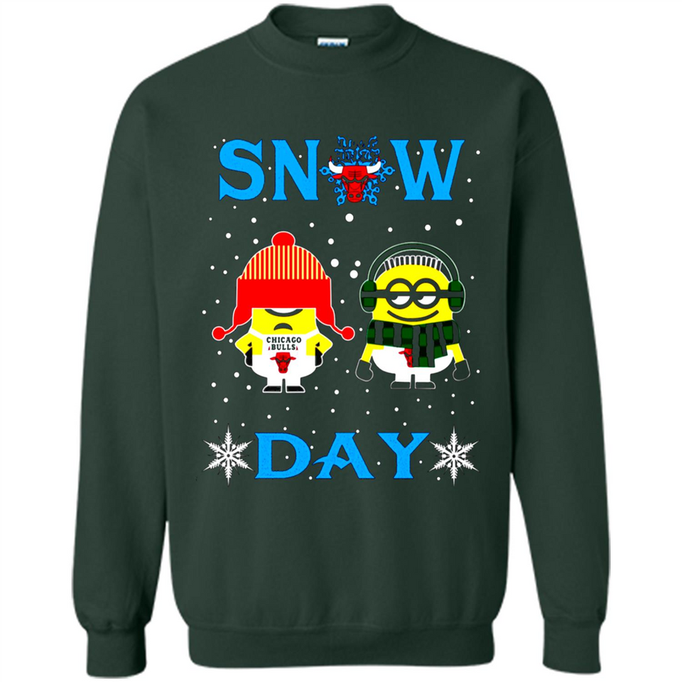 Snow Day Shirt For Chicago Bulls Vs Minion Fans pingpong