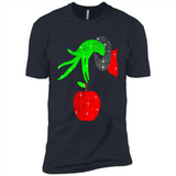 Christmas The Grinch Hand Holding Apple Ornament sweater - Premium Short Sleeve T-Shirt