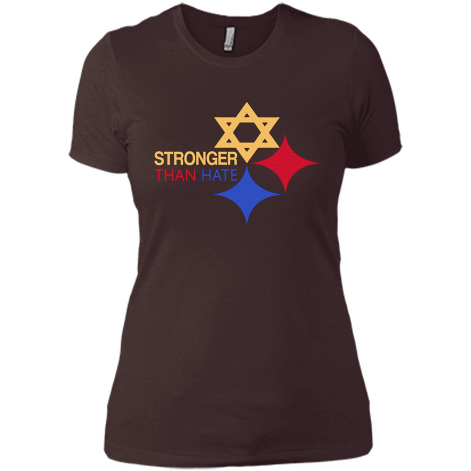 Pittsburgh Stronger Than Hate - Ladies' Boyfriend T-Shirt