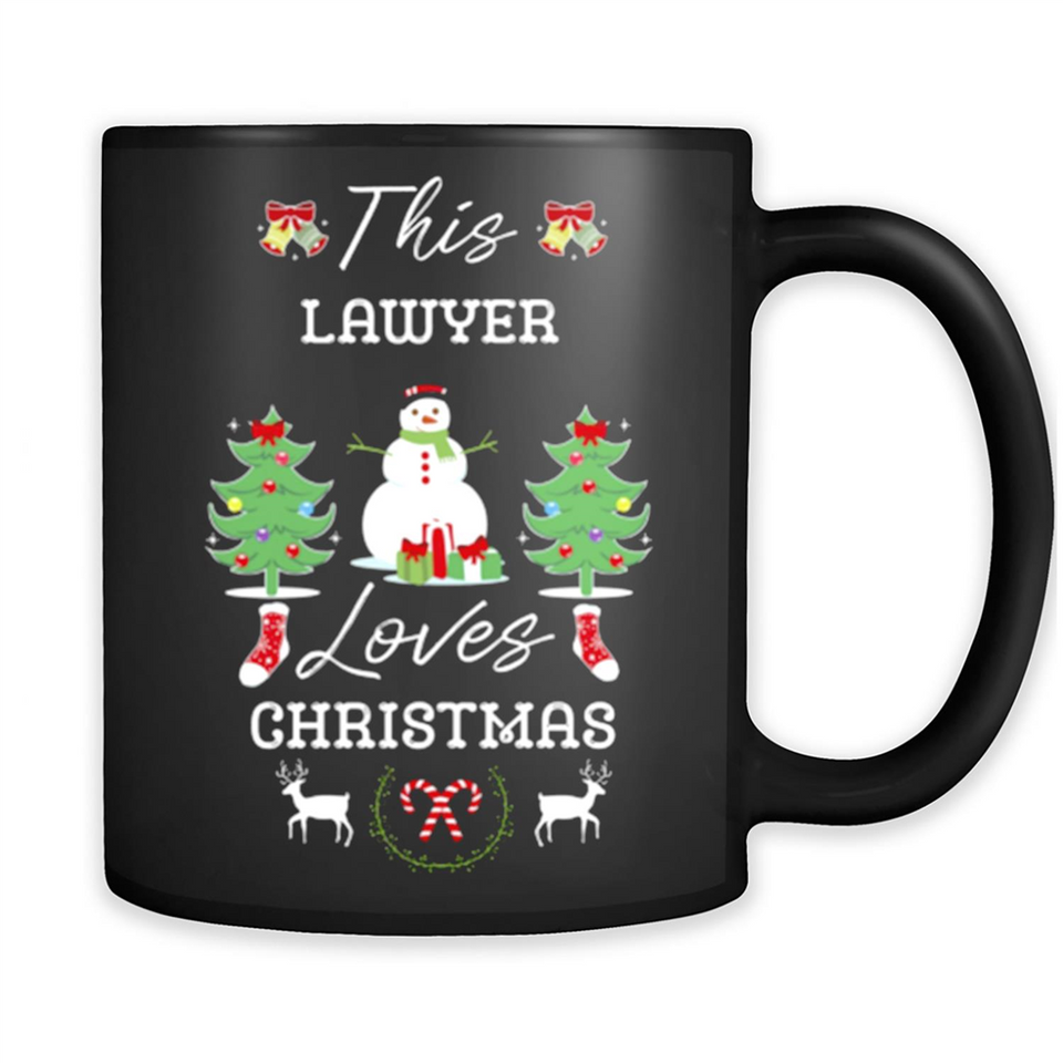This Lawyer Loves Christmas Tree Shirt with Snowman