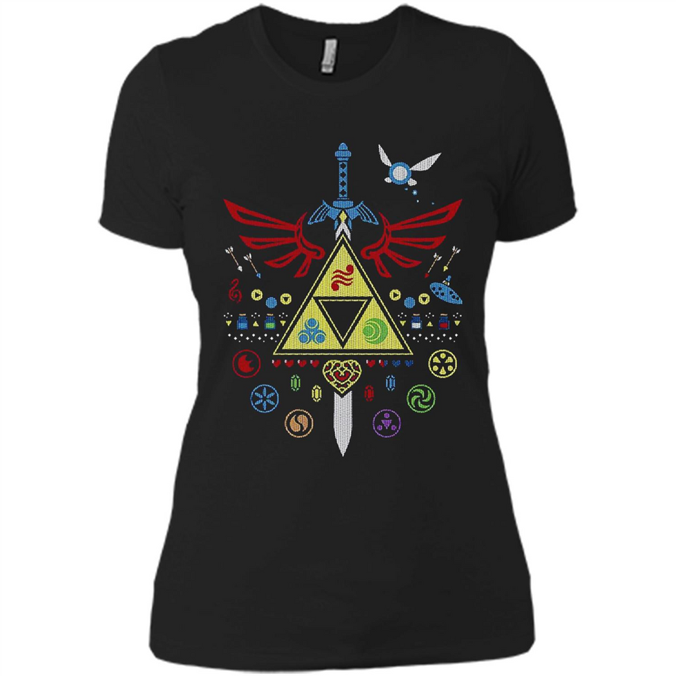 Song of Christmas Time the Legend of Zelda Ugly Sweater Perfect Christmas - Ladies' Boyfriend T-Shirt