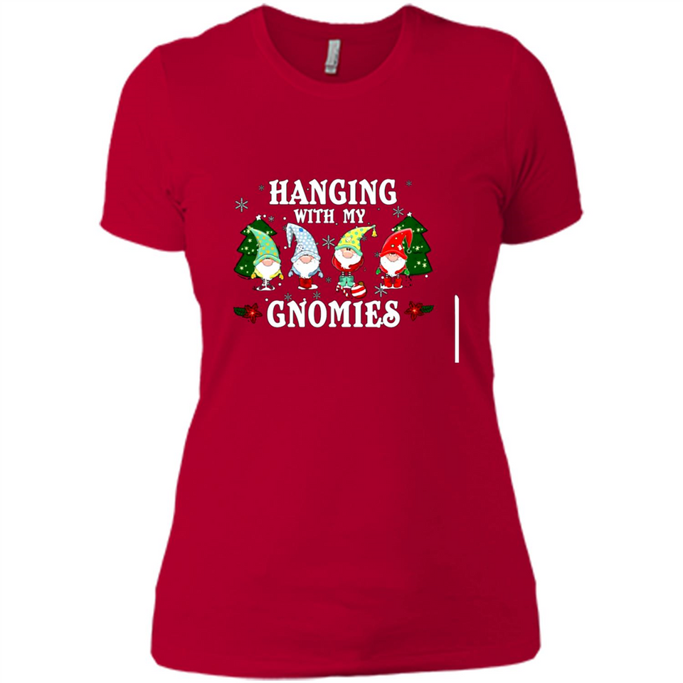Christmas Garden Gnome Hanging With My Gnomies - Ladies' Boyfriend T-Shirt