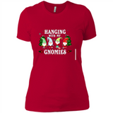Christmas Garden Gnome Hanging With My Gnomies - Ladies' Boyfriend T-Shirt