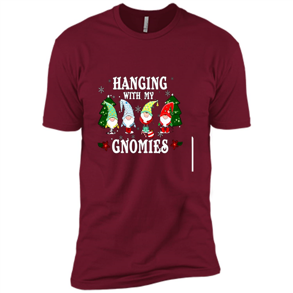 Christmas Garden Gnome Hanging With My Gnomies - Premium Short Sleeve T-Shirt