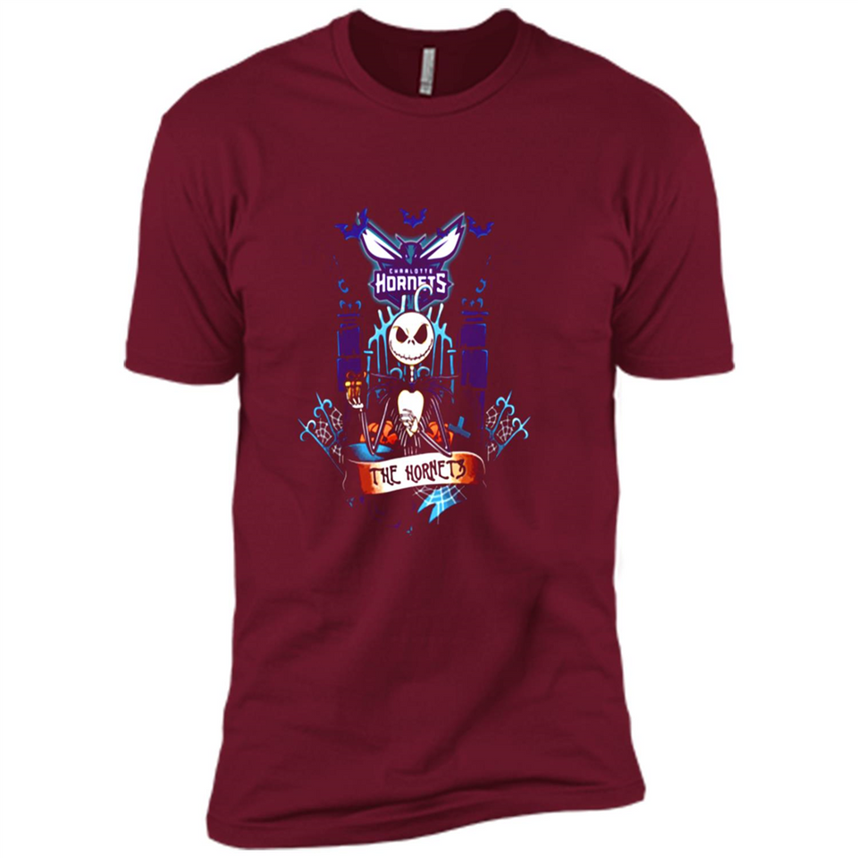 Charlotte Hornets Halloween The Nightmare Before Christmas - Premium Short Sleeve T-Shirt