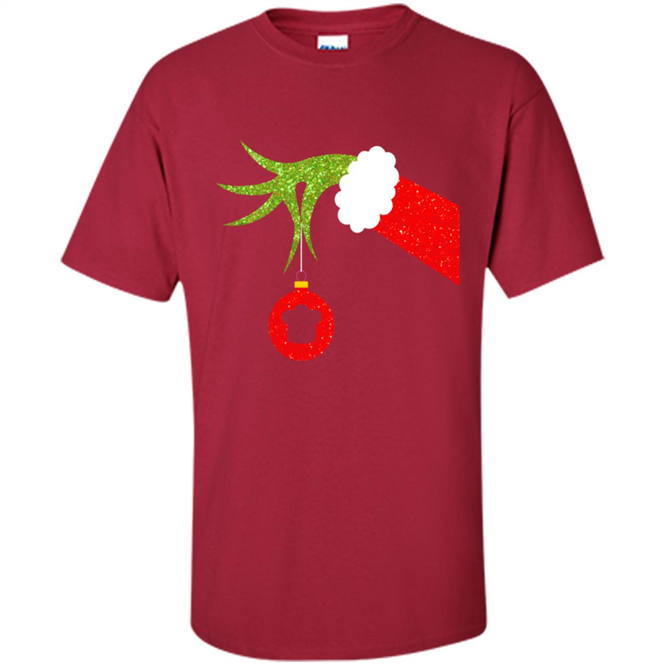 Funny Grinch Hand Holding Chef Ornament Christmas PING PONG