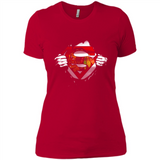 Chicago Blackhawks And Superman Fans - Ladies' Boyfriend T-Shirt