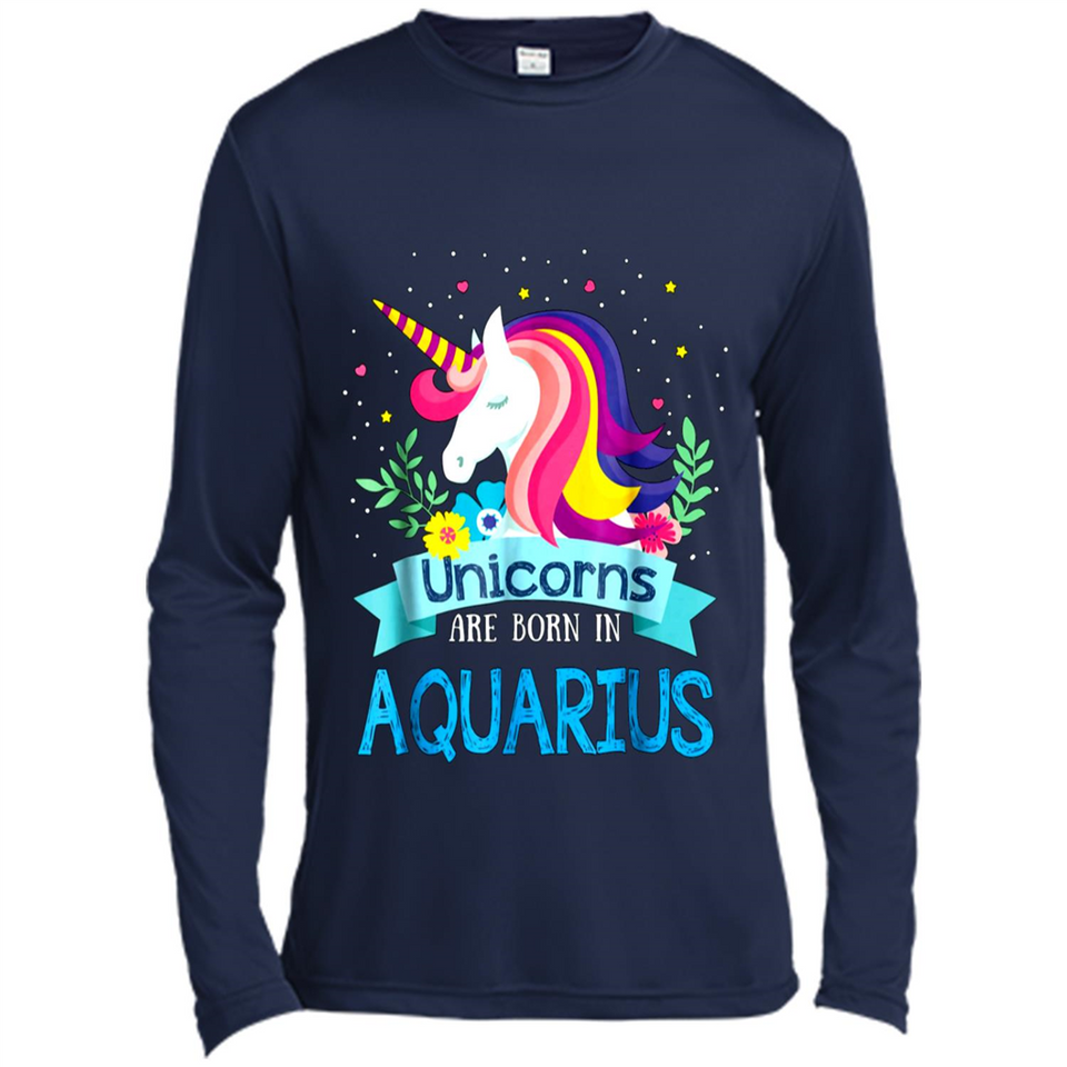 Unicorns are born in Aquarius Birthday Rainbow Gift Custom Ultra Cotton