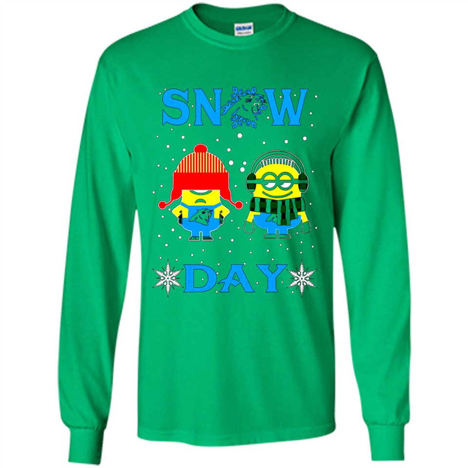 Snow Day Shirt For Carolina Panthers Vs Minion Fans pingpong