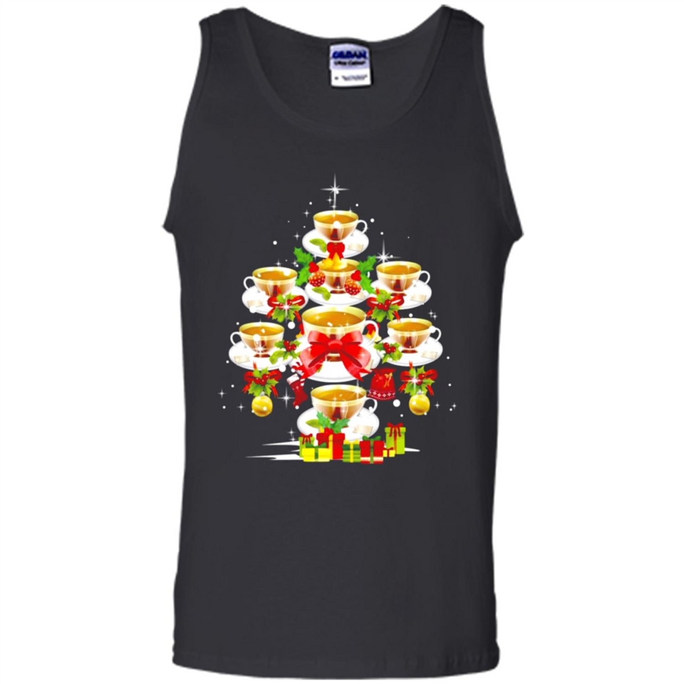 Tea Christmas Tree T-shirt Funny Tea Xmas Gift