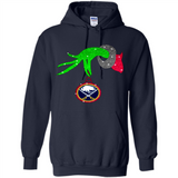 GRINCH HAND HOLDING BUFFALO SABRES GLITTER CHRISTMAS PINGPONG