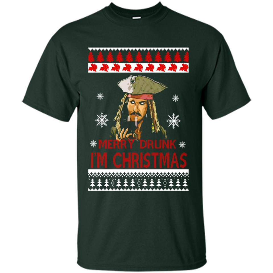 Jack sparrow Merry Drunk I'm Christmas - Shirt