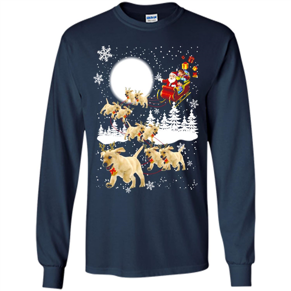Christmas Santa Golden Retriever Sleigh For Labrador Retriever