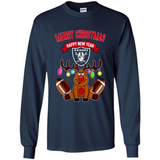 Oakland Raiders NFL Reindeer Funny Merry Christmas And Happy New Year