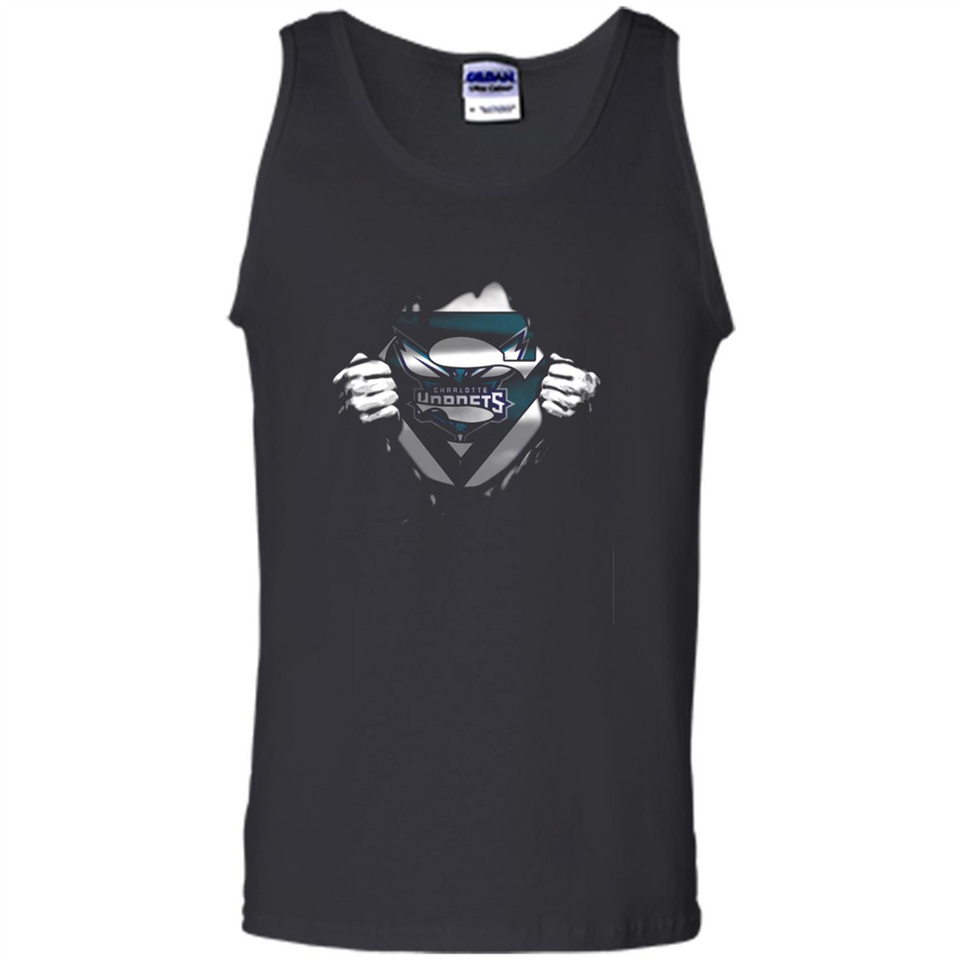 Charlotte Hornets And Superman Fans - Tank Top