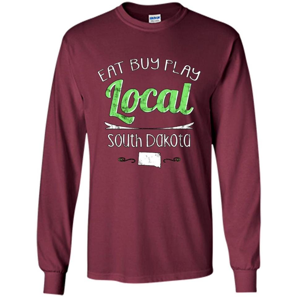 Eat Buy Play Local South Dakota Distressed PING PONG