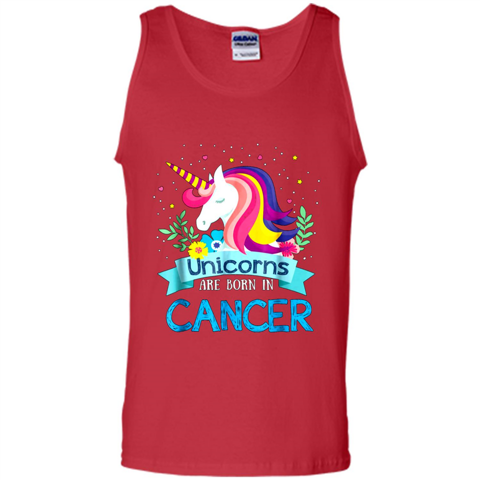 Unicorns are born in Cancer Birthday Rainbow Gift Custom Ultra Cotton