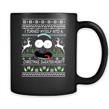 RICK AND MORTY-I TURNED MYSELF INTO A CHRISTMAS SWEATER MORTY UGLY XMAS SWEATER