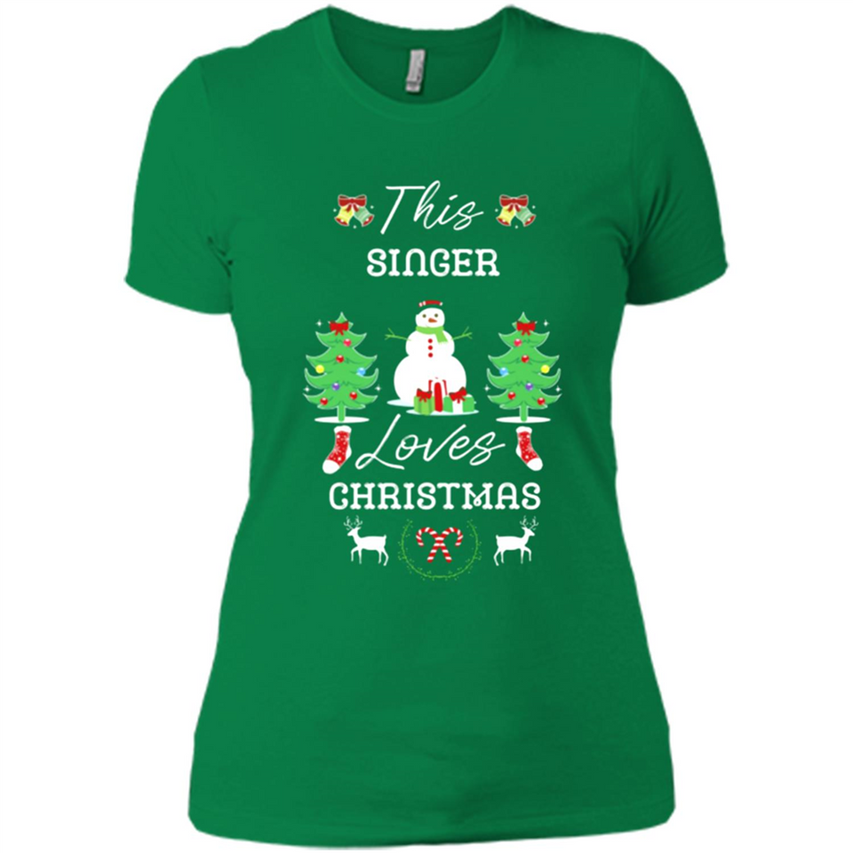 This Singer Loves Christmas Tree Shirt with Snowman