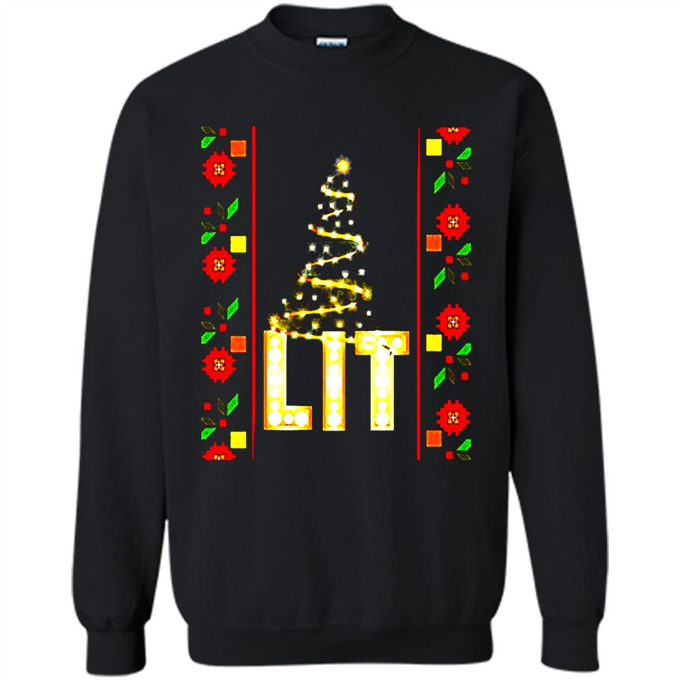 Funny Lets Get Lit Christmas Tree - Sweatshirt