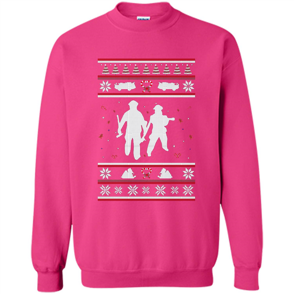 Christmas Ugly Sweater Firefighter Ugly Christmas Sweater - Sweatshirt
