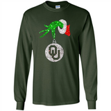 Amazing tee Oklahoma Sooners Glitter Grinch Monogram Ornament Christmas Gift - Long Sleeve T-Shirt