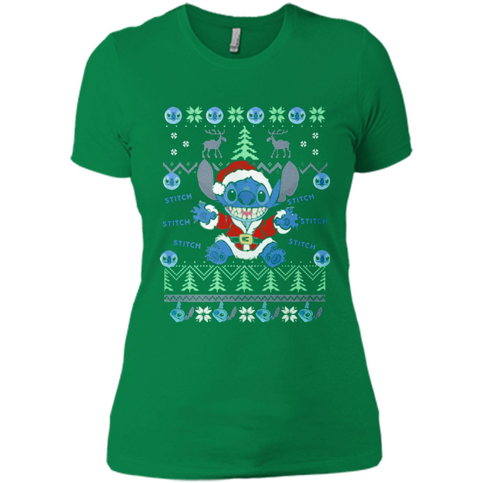 Stitch ugly christmas sweater - Ladies' Boyfriend T-Shirt