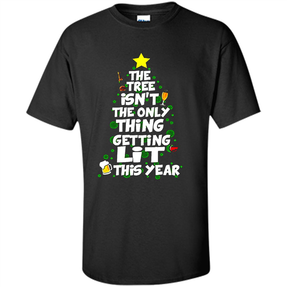 Funny Christmas Tree Drinking Sweatshirt Adult Boozy Festive - Shirt