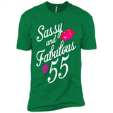 Sassy and Fabulous at 55 - 55th Birthday - Premium Short Sleeve T-Shirt