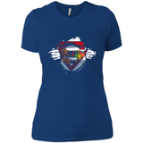 Chicago Blackhawks And Superman Fans - Ladies' Boyfriend T-Shirt