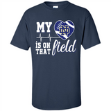Notre Dame Fighting Irish Football My Heart is on that Field - Shirt