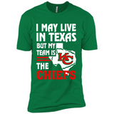 I May Live In Texas But My Team Is The Chiefs - Premium Short Sleeve T-Shirt