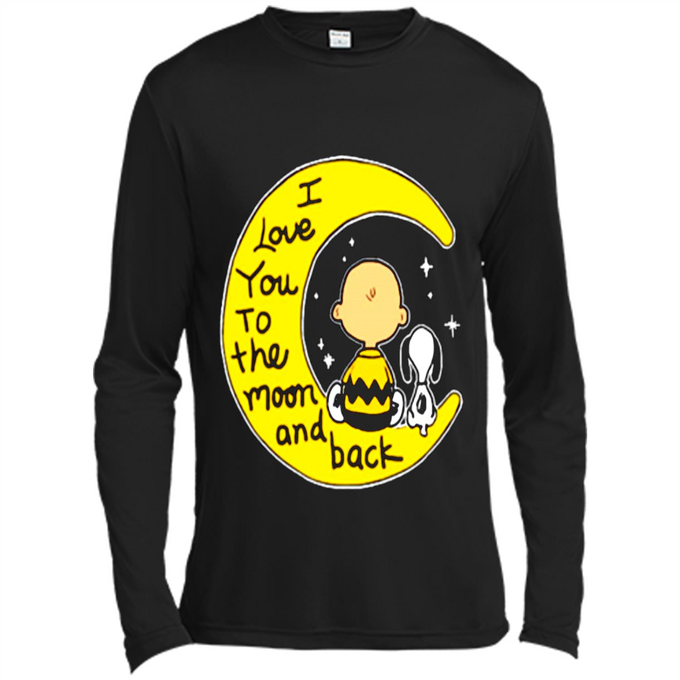 I LOVE YOU TO THE MOON AND BLACK CHARLIE BROWN AND SNOOPY