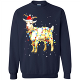Christmas Lights Goat Wearing Santa Hat Funny Xmas - Sweatshirt
