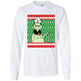 Grinch Nurse Ugly Christmas Sporty T-Shirt PINGPONG - Long Sleeve T-Shirt