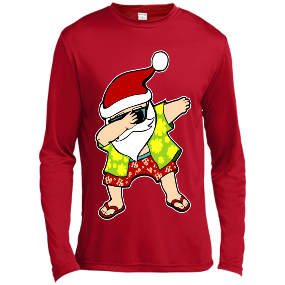 Dabbing Santa Christmas In July 1 - Canvas Long Sleeve T-Shirt